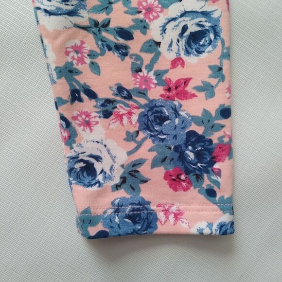 Tomsware Pink and Blue Floral Print Mini Length Fit & Flare Dress Juniors Medium - Picture 10 of 12